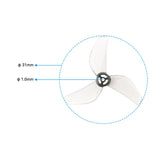 BETAFPV 8PCS / 12PCS CW+CCW 1207 3-Blade PC Propeller 1mm Shaft For Air65 II Toy Airplane For (2026) 0802 / 0702 Brusheless Motor