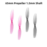 HQProp 4Pairs CW+CCW 65mm 3 Blades PC Propeller 1.2mm Mouting Hole For FPV RC Toy Airplane Quadcopter