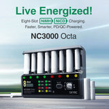 SKYRC NC3000 Octa Battery Charger PD 65W Input Built-in Bluetooth-compatible For Mobile Phone Connection