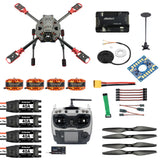 QWinOut J630 DIY 2.4GHz 4-Aixs RC Drone 630mm Frame Kit APM2.8 Flight Controller with AT9S TX RX Brushless Motor ESC Altitude Hold Quadcopter