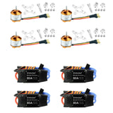 QWinOut 4pcs 30A Speed Controller ESC + 4pcs A2212 1400KV Brushless Motor for DIY RC Aircraft QuadCopter Drone Accessories