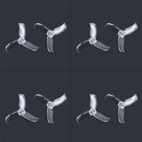 Gemfan 2040 2.0X4.0 PC 3-blade Propeller 2 Inch Prop 3-hole Blades for 1103 1104 Motor for RC Racer Racing Drone Quadcopter
