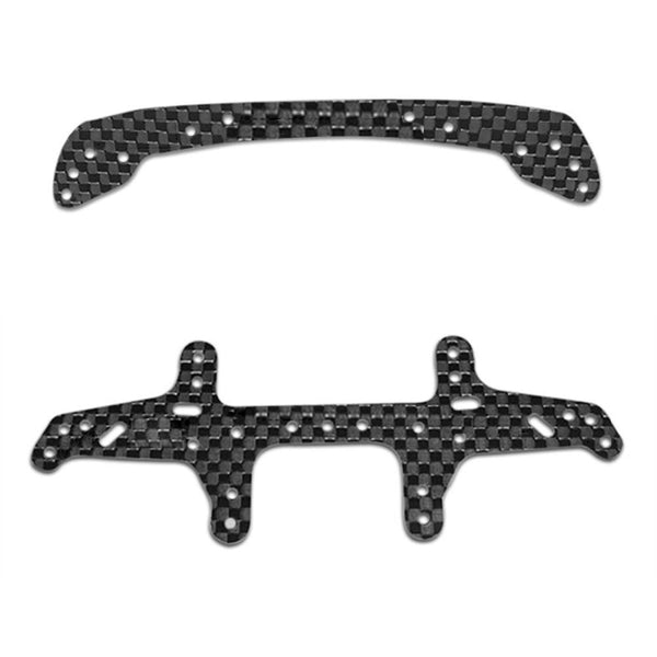 JMT 1.5mm  Carbon Fiber Lettering Leading Rear Plate Front plate Parts for 2013 style RC MINI 4WD Tamiya Car Crawlers