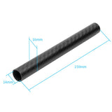 QWinOut10PCS  High-strength 3K Carbon Fiber 16*14*150MM 16*14*185MM Tube Twill Matt For Plant Protection UAV Drone