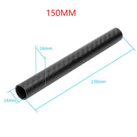 QWinOut10PCS  High-strength 3K Carbon Fiber 16*14*150MM 16*14*185MM Tube Twill Matt For Plant Protection UAV Drone