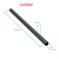 QWinOut10PCS  High-strength 3K Carbon Fiber 16*14*150MM 16*14*185MM Tube Twill Matt For Plant Protection UAV Drone