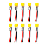 10x XT30 Plug Pigtail Power Wire Cable 100F Capacitor for Happymodel Mobula7 HD Sailfly-X UR85 UR85HD Crazybee F3 F4 PRO Drone
