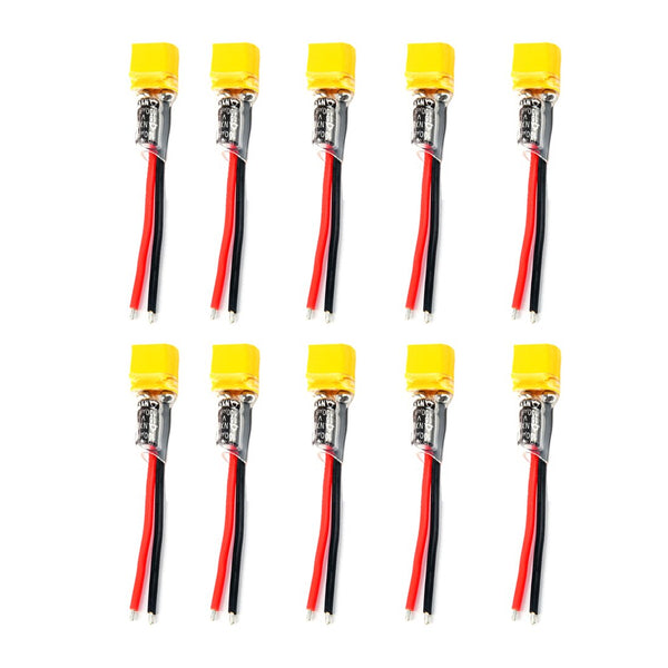10x XT30 Plug Pigtail Power Wire Cable 100F Capacitor for Happymodel Mobula7 HD Sailfly-X UR85 UR85HD Crazybee F3 F4 PRO Drone