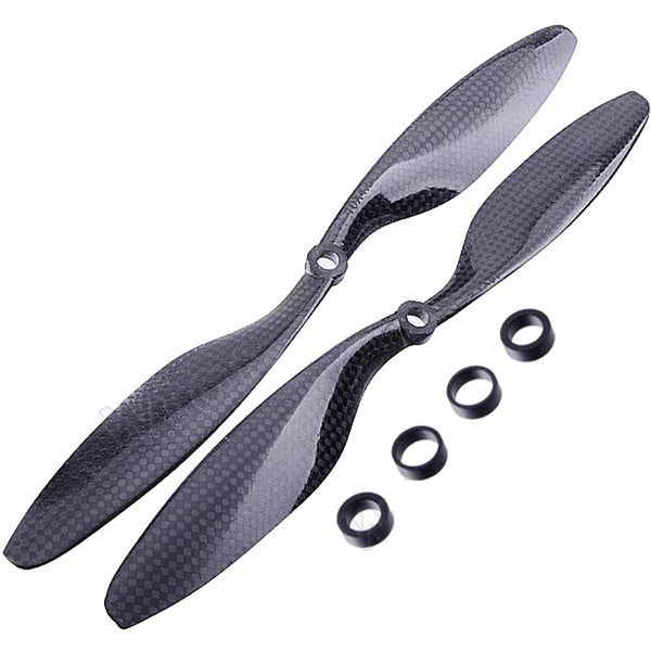 QWinOut 10x4.7 3K Carbon Fiber Propeller CW CCW 1047 CF Props  For RC Quadcopter Hexacopter Multi Rotor UFO
