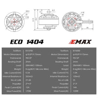 Emax ECO1404 3700kv 6000kv fpv brushless motor RC drone Aircraft Parts