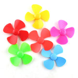 Feichao 10PCS 40mm 60/80/100mm Plastic Four-Leaf Propeller Paddle Model Windmill Toy DIY Handmade Accessory for Children