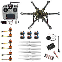 QWinOut Full Set DIY RC Drone 6-axis Aircraft Kit HMF S550 Frame 6M GPS APM 2.8 Flight Control AT10 Transmitter