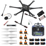 QWinOut Six-Axle DIY Drone Kit UAV Aircraft 550mm Wheelbase with APM Flight Control GPS FLYSKY FS-i6 Remote Control