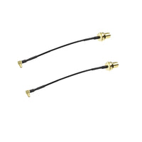 2PCS MMCX Right Angle to SMA / RP-SMA Female Antenna Connector Extension Cord 10mm for FPV Racing Drone RC Quadcopter