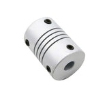 Feichao 2Pcs Aluminium CNC Stepper Motor Jaw Shaft Coupler 5mm to 8mm Flexible Coupling D19*L25mm Connector 3/4/5/6/6.35/7/8/10mm