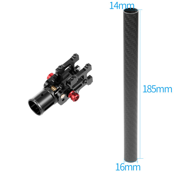 JMT 16MM*14MM*185MM 3K Carbon Fiber Tube with Z16 Folding Arm Tube Joint for 4-axle Aircraft RC Hexacopter DIY Copter Drone