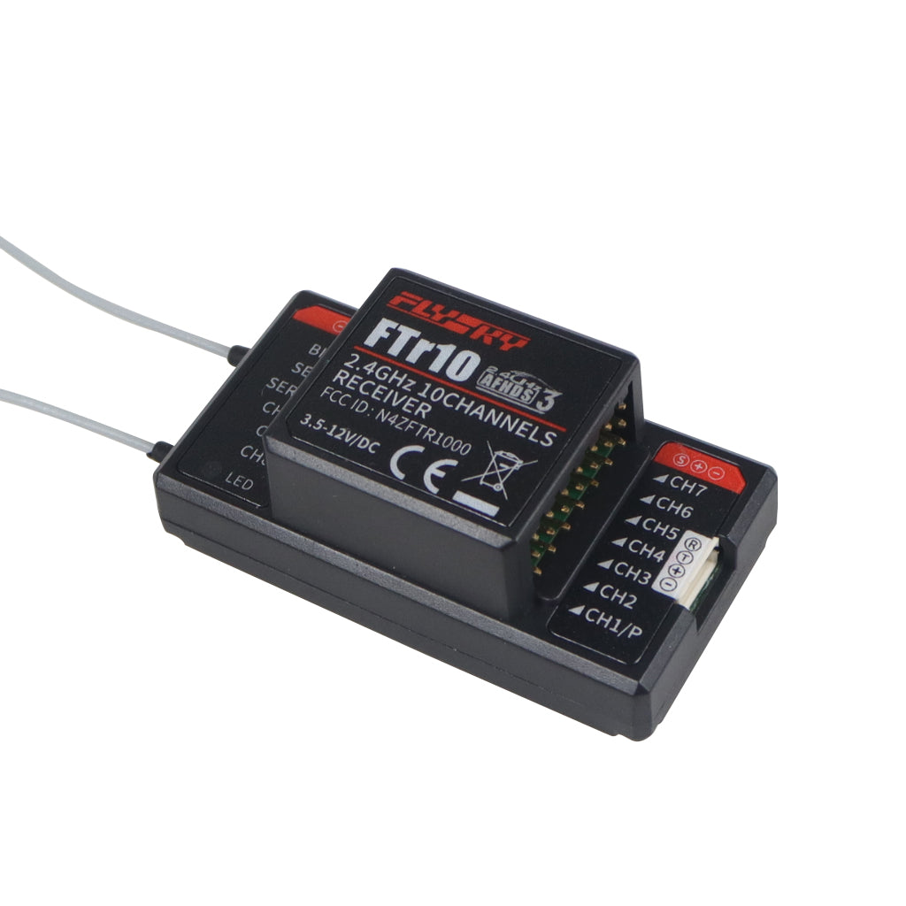 FlySky FTR10 2.4G 10CH PWM AFHDS 3 RC Receiver Support i-BUS/S-BUS/PP ...