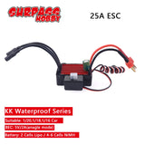 Surpass Hobby KK Waterproof 25A Brushless ESC 2S Electric Speed Controller for RC 1/16 1/18 1/20 RC Car 2030 2040 2430 2435 2440 2445 Motor