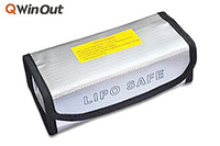 QWinOut Fireproof Explosionproof Lipo Battery Safe Bag/Sleeve Lipo Battery Guard Pouch Sack Charge Protection bag 185x75x60mm
