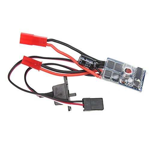 QWinOut 10A Brushed ESC 2-Way Motor Electric Speed Controller No Brake for 1/16 1/18 1/24 Car Boat Tank