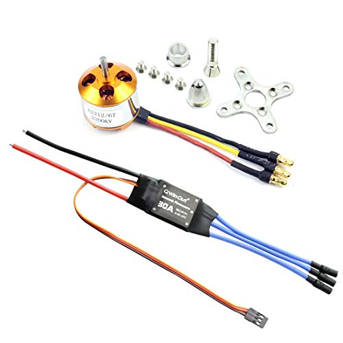 QWinOut A2212 2200KV Brushless Outrunner Motor W/Mount 6T + 30A ESC Controller for DIY RC Quadcopter Multicopter UFO