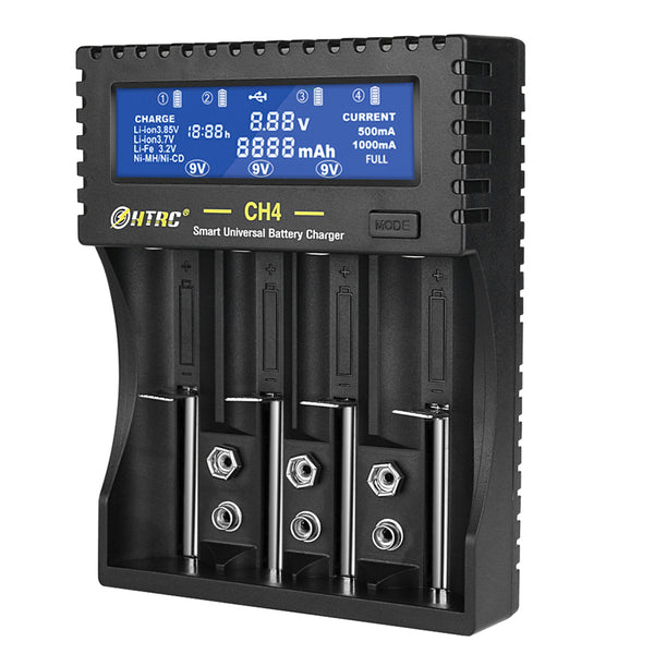 HTRC CH4 Battery Charger Smart Fast for Li-Ion / Li-fe / Ni-CD 18650 26650 6F22 9V AA AAA 16340 14500 Rechargeable Lithium Battery Circuit Design