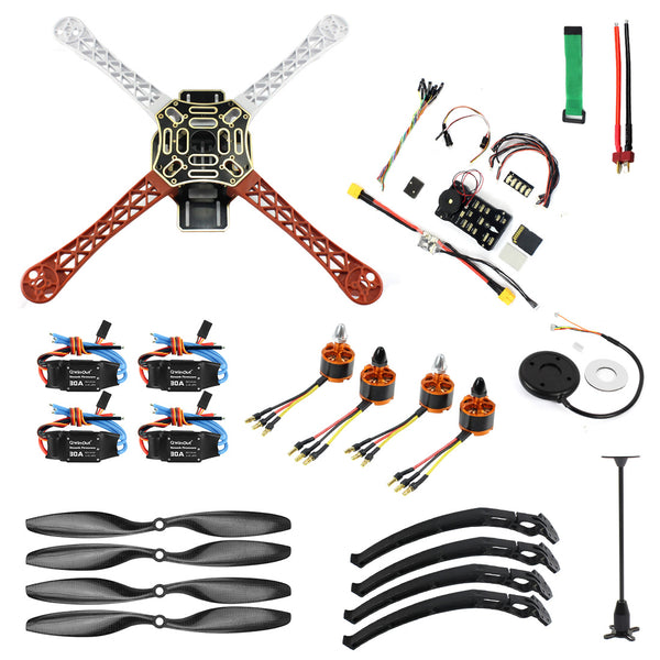 QWinOut DIY FPV Drone Quadcopter 4-axle Aircraft Kit :F450 450 Frame + PXI PX4 Flight Control + 920KV Motor + GPS + 1043 Propes + 30A ESC