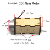 Feichao 4pcs Wooden Speed Reduction Motor 130/300 3VGeared Motor Double Output Shaft for DIY Model Toys Cars Boats Engine Gearmotor Part