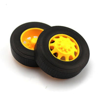 Feichao 4xpcs DIY 3 * 42mm Truck Rubber Wheel Model Wheel Technology Production Truck Front And Rear Wheel Material Spare Parts