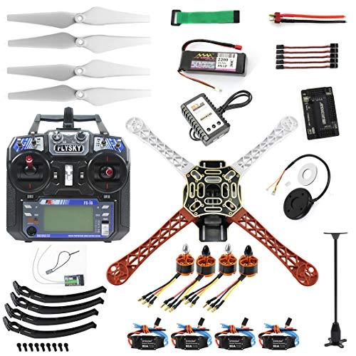 QWinOut DIY F450 450mm Airframe 2.4G 6CH RC Quadcopter ARF Combo Full Set Drone with GPS APM2.8 Flight Controller (All Parts Included for Ready to Fly, Unassembly)