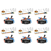 QWinOut A2212 1400KV Brushless Outrunner Motor 10T + 30A Speed Controller ESC + 3.5mm Banana Connectors for DIY RC Drone Aircraft KK 4 Axle Copter UFO