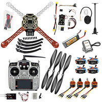 QWinOut DIY FPV Drone Quadcopter 4-axle Aircraft Kit :F450 Frame + PXI PX4 Flight Control + 920KV Motor + GPS + AT10 Transmitter + Props