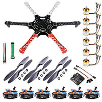 QWinOut F550 RC Hexacopter Unassembly DIY Drone PNF Combo Set KK Multicopter Flight Control Board (No Battery/TX/RX)