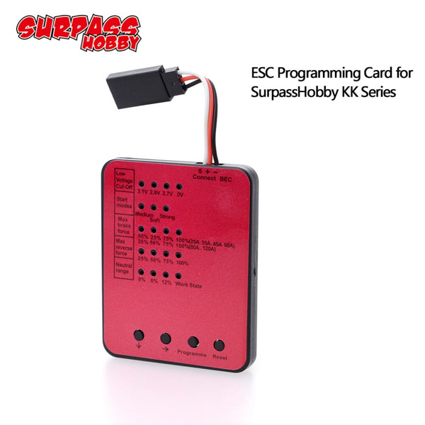 Surpass Hobby KK ESC Series LED Programing Card for RC Car 25/35/45/60A/80A/120A/150A ESC Electronic Speed Controller