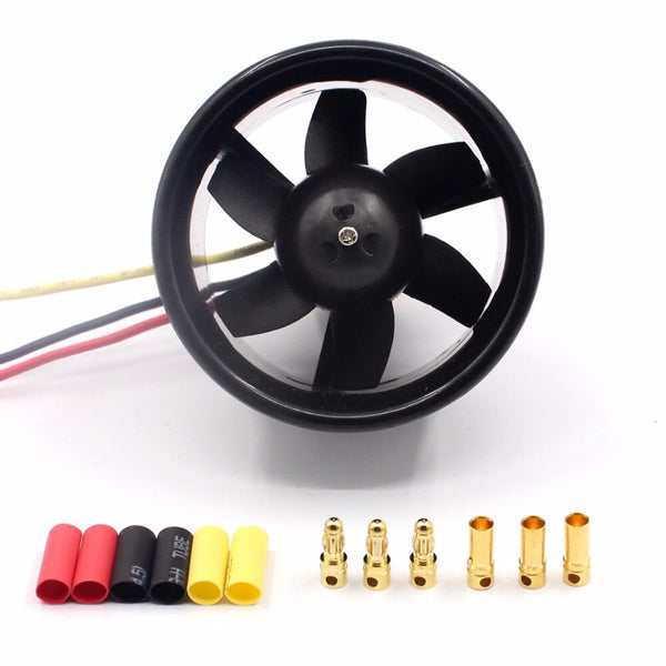 55mm/64mm 6/5  EDF Ducted Fan with QF2611 3500KV/4500KV  Brushless Motor for RC Drone Ducted F22128