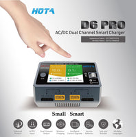HOTA D6 Pro AC/DC AC 200W DC 650W 15A Dual-channel Smart Charger with Wireless Charging for LiHv/LiPo/LiFe/Lilon/Lixx 1~6S/NiZn/Nicd/NiMH 1~16S Batteries
