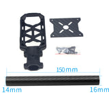 JMT 16MM*14MM*150MM 3K Carbon Fiber Tube with 16mm Clamp Type Motor Mount Plate Holder for 4-axle Aircraft RC Hexacopter DIY Copter Drone