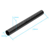 JMT 16MM*14MM*150MM 3K Carbon Fiber Tube with Z16 Folding Arm Tube Joint for 4-axle Aircraft RC Hexacopter DIY Copter Drone