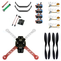 QWinOut DIY RC Drone Quadrocopter 4-axis Aircraft Kit F330 MultiCopter Frame KK XCOPTER Flight Control No Transmitter No Battery