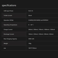 SKYRC NC1500 5V 2.1A 4 Slots LCD AA/AAA Battery Charger & Analyzer NiMH Batteries Charger Discharge & Refresh