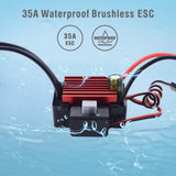Surpass Hobby KK Waterproof 35A Brushless ESC 2-3S Electric Speed Controller for RC 1/16 1/14 RC Car 2838 2845 Brushless Motor