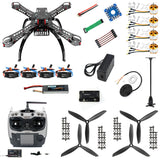 QWinOut RC Fiberglass Frame Multicopter X4M310L 310mm Full Kit DIY GPS Drone FPV Radiolink AT9 Transmitter APM2.8 1400KV Motor 30A ESC