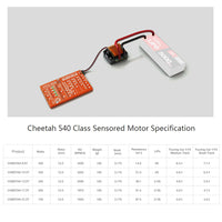 SKYRC Cheetah 60A Sensored ESC Brushless Motor Program Card Combo Power System For 1/10, 1/12  RC Car