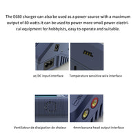 SKYRC e680 80W AC/DC Balance Charger Discharger 13.8V DC Power Supply for DJI Mavic Battery LiPo Li-ion LiFe NiCd NiMH PB LiHV