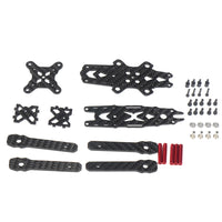 QWinOut FS135 135mm Wheelbase 3mm Arm Thickness 3K Carbon Fiber Frame Kit for RC Drone FPV Quadcopter 3 inch Props 1103/1104/1305 Motor