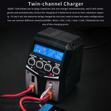 SKYRC T100 Dual-channel Charger 50Wx2 Intelligent Identification with XT60 for 2-4S Battery RC Drone Quadcopter Model Parts