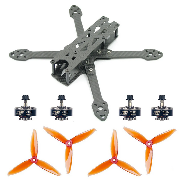 JMT 220MM DIY FPV Racing Drone Accessories Combo FX220mm Frame Kit 5152S CW CCW Props 2306-2400KV 3-4S Motors