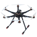 QWinOut Six-Axle 550mm Hexacopter DIY Drone Kit UAV Aircraft with PXI Flight Control GPS FLYSKY FS-i6 Remote Control 9443 Propeller