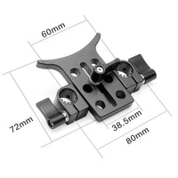 Feichao Camera Lens Support Bracket Mount Clamp Holder Aluminum Alloy Fit 15mm Rod Rail System Follow Focus for Nikon Canon Sony DSLR