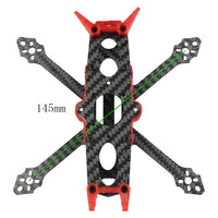 QWinOut DIY 145mm Wheelbase Carbon Fiber Rack Plate Frame Kit for Ti145 3inch FPV Drone Quadcopter